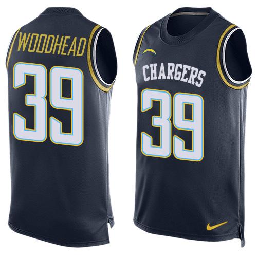 Nike Chargers #39 Danny Woodhead Navy Blue Team Color Men's Stitched NFL Limited Tank Top Jersey Nike Chargers #39 Danny Woodhead Navy Blue Team Color Men's Stitched NFL Limited Tank Top Jersey