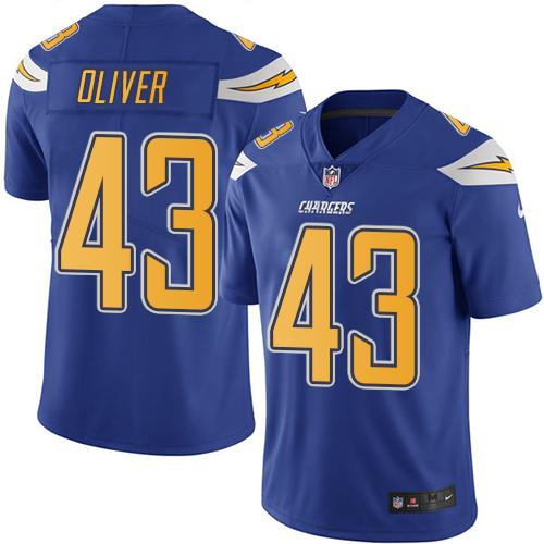 Nike Chargers #43 Branden Oliver Electric Blue Men's Stitched NFL Limited Rush Jersey Nike Chargers #43 Branden Oliver Electric Blue Men's Stitched NFL Limited Rush Jersey