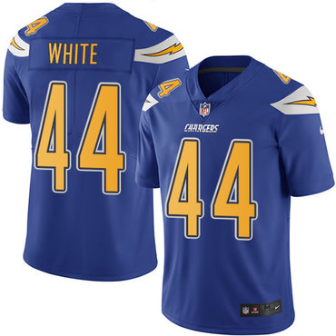 Nike Chargers #44 Kyzir White Electric Blue Men's Stitched NFL Limited Rush Jersey Nike Chargers #44 Kyzir White Electric Blue Men's Stitched NFL Limited Rush Jersey