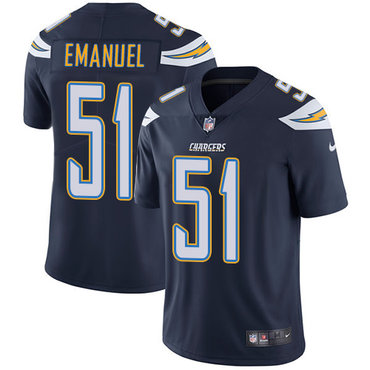 Nike Chargers #51 Kyle Emanuel Navy Blue Team Color Men's Stitched NFL Vapor Untouchable Limited Jersey Nike Chargers #51 Kyle Emanuel Navy Blue Team Color Men's Stitched NFL Vapor Untouchable Limited Jersey