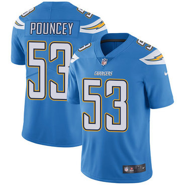 Nike Chargers #53 Mike Pouncey Electric Blue Alternate Men's Stitched NFL Vapor Untouchable Limited Jersey Nike Chargers #53 Mike Pouncey Electric Blue Alternate Men's Stitched NFL Vapor Untouchable Limited Jersey