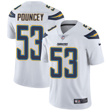 Nike Chargers #53 Mike Pouncey White Men's Stitched NFL Vapor Untouchable Limited Jersey Nike Chargers #53 Mike Pouncey White Men's Stitched NFL Vapor Untouchable Limited Jersey