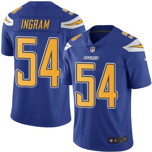 Nike Chargers #54 Melvin Ingram Electric Blue Men's Stitched NFL Limited Rush Jersey Nike Chargers #54 Melvin Ingram Electric Blue Men's Stitched NFL Limited Rush Jersey