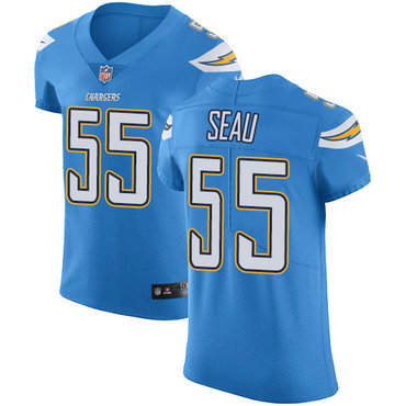 Nike Chargers #55 Junior Seau Electric Blue Alternate Men's Stitched NFL Vapor Untouchable Elite Jersey Nike Chargers #55 Junior Seau Electric Blue Alternate Men's Stitched NFL Vapor Untouchable Elite Jersey