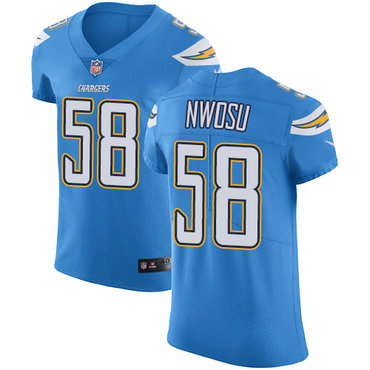 Nike Chargers #58 Uchenna Nwosu Electric Blue Alternate Men's Stitched NFL Vapor Untouchable Elite Jersey Nike Chargers #58 Uchenna Nwosu Electric Blue Alternate Men's Stitched NFL Vapor Untouchable Elite Jersey