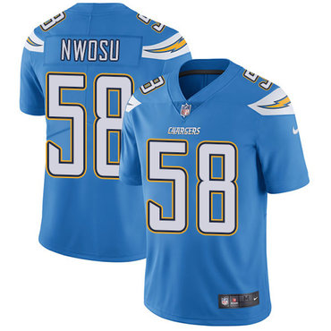 Nike Chargers #58 Uchenna Nwosu Electric Blue Alternate Men's Stitched NFL Vapor Untouchable Limited Jersey Nike Chargers #58 Uchenna Nwosu Electric Blue Alternate Men's Stitched NFL Vapor Untouchable Limited Jersey