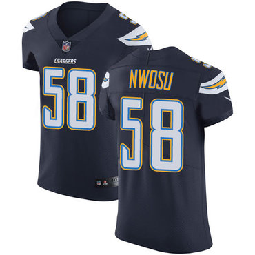 Nike Chargers #58 Uchenna Nwosu Navy Blue Team Color Men's Stitched NFL Vapor Untouchable Elite Jersey Nike Chargers #58 Uchenna Nwosu Navy Blue Team Color Men's Stitched NFL Vapor Untouchable Elite Jersey