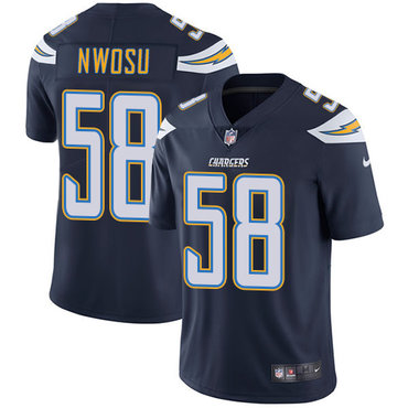 Nike Chargers #58 Uchenna Nwosu Navy Blue Team Color Men's Stitched NFL Vapor Untouchable Limited Jersey Nike Chargers #58 Uchenna Nwosu Navy Blue Team Color Men's Stitched NFL Vapor Untouchable Limited Jersey