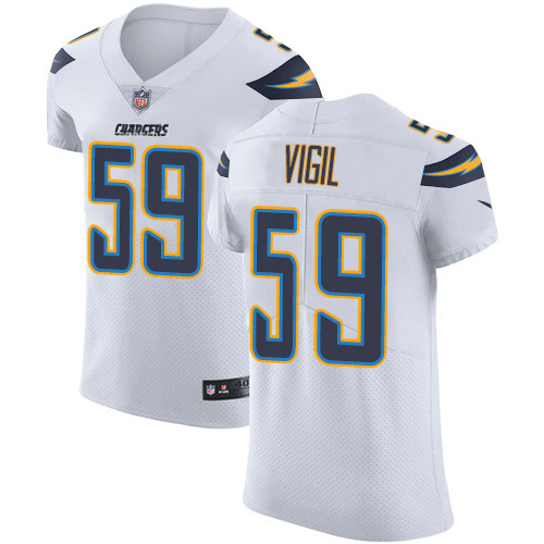 Nike Chargers #59 Nick Vigil White Men's Stitched NFL New Elite Jersey Nike Chargers #59 Nick Vigil White Men's Stitched NFL New Elite Jersey