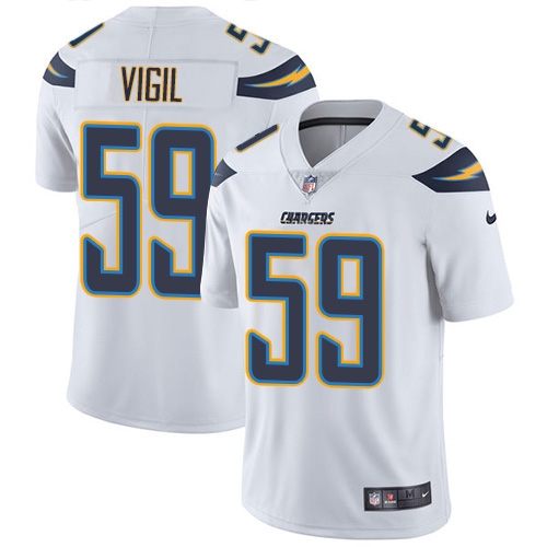 Nike Chargers #59 Nick Vigil White Men's Stitched NFL Vapor Untouchable Limited Jersey Nike Chargers #59 Nick Vigil White Men's Stitched NFL Vapor Untouchable Limited Jersey