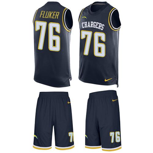 Nike Chargers #76 D.J. Fluker Navy Blue Team Color Men's Stitched NFL Limited Tank Top Suit Jersey Nike Chargers #76 D.J. Fluker Navy Blue Team Color Men's Stitched NFL Limited Tank Top Suit Jersey