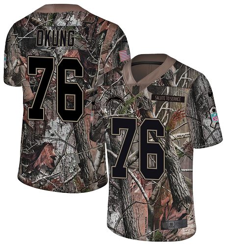 Nike Chargers #76 Russell Okung Camo Men's Stitched NFL Limited Rush Realtree Jersey Nike Chargers #76 Russell Okung Camo Men's Stitched NFL Limited Rush Realtree Jersey