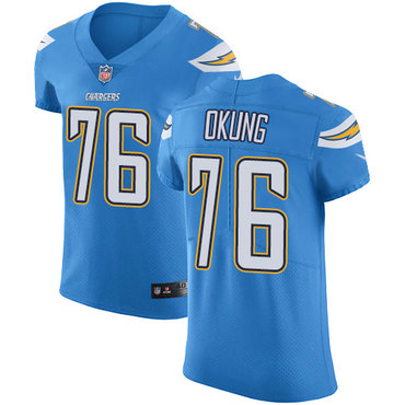 Nike Chargers #76 Russell Okung Electric Blue Alternate Men's Stitched NFL Vapor Untouchable Elite Jersey Nike Chargers #76 Russell Okung Electric Blue Alternate Men's Stitched NFL Vapor Untouchable Elite Jersey