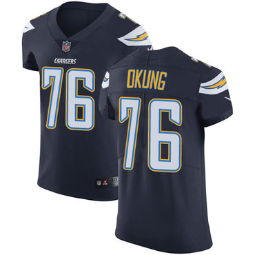 Nike Chargers #76 Russell Okung Navy Blue Team Color Men's Stitched NFL Vapor Untouchable Elite Jersey Nike Chargers #76 Russell Okung Navy Blue Team Color Men's Stitched NFL Vapor Untouchable Elite Jersey