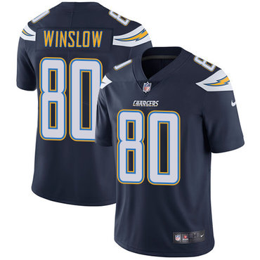 Nike Chargers #80 Kellen Winslow Navy Blue Team Color Men's Stitched NFL Vapor Untouchable Limited Jersey Nike Chargers #80 Kellen Winslow Navy Blue Team Color Men's Stitched NFL Vapor Untouchable Limited Jersey