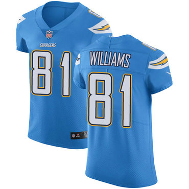 Nike Chargers #81 Mike Williams Electric Blue Alternate Men's Stitched NFL Vapor Untouchable Elite Jersey Nike Chargers #81 Mike Williams Electric Blue Alternate Men's Stitched NFL Vapor Untouchable Elite Jersey