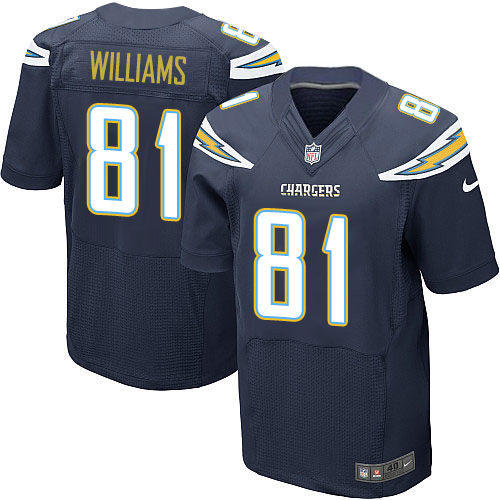 Nike Chargers #81 Mike Williams Navy Blue Team Color Men's Stitched NFL New Elite Jersey