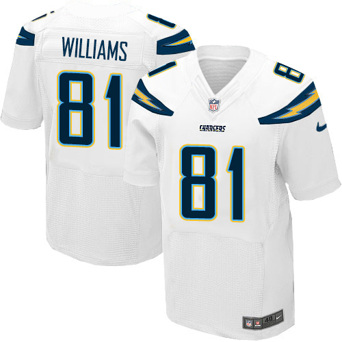 Nike Chargers #81 Mike Williams White Men's Stitched NFL New Elite Jersey