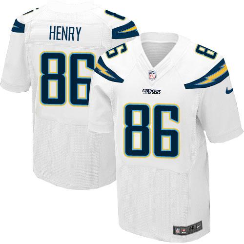Nike Chargers #86 Hunter Henry White Men's Stitched NFL New Elite Jersey Nike Chargers #86 Hunter Henry White Men's Stitched NFL New Elite Jersey