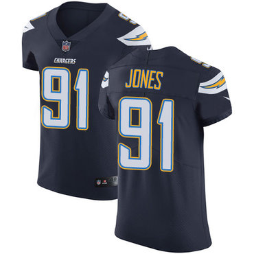 Nike Chargers #91 Justin Jones Navy Blue Team Color Men's Stitched NFL Vapor Untouchable Elite Jersey Nike Chargers #91 Justin Jones Navy Blue Team Color Men's Stitched NFL Vapor Untouchable Elite Jersey