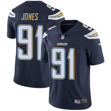 Nike Chargers #91 Justin Jones Navy Blue Team Color Men's Stitched NFL Vapor Untouchable Limited Jersey Nike Chargers #91 Justin Jones Navy Blue Team Color Men's Stitched NFL Vapor Untouchable Limited Jersey