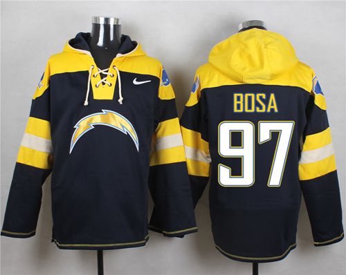 Nike Chargers #97 Joey Bosa Navy Blue Player Pullover Hoodie Nike Chargers #97 Joey Bosa Navy Blue Player Pullover Hoodie