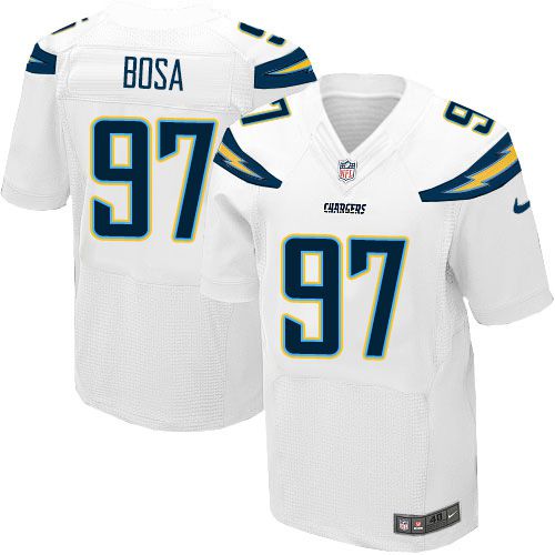 Nike Chargers #97 Joey Bosa White Men's Stitched NFL New Elite Jersey Nike Chargers #97 Joey Bosa White Men's Stitched NFL New Elite Jersey