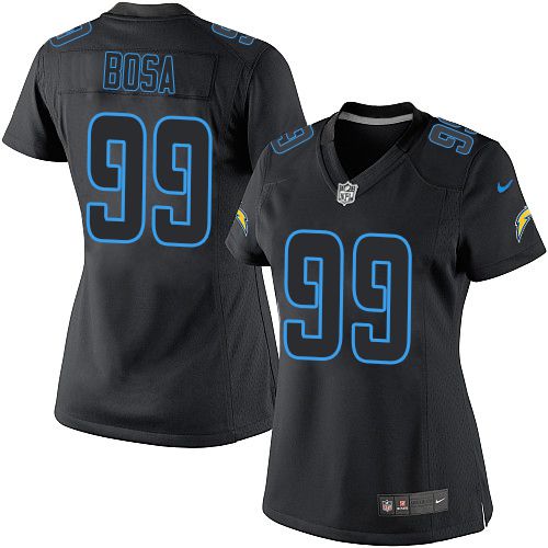 Nike Chargers #99 Joey Bosa Black Impact Women's Stitched NFL Limited Jersey