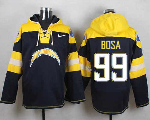 Nike Chargers #99 Joey Bosa Navy Blue Player Pullover Hoodie Nike Chargers #99 Joey Bosa Navy Blue Player Pullover Hoodie