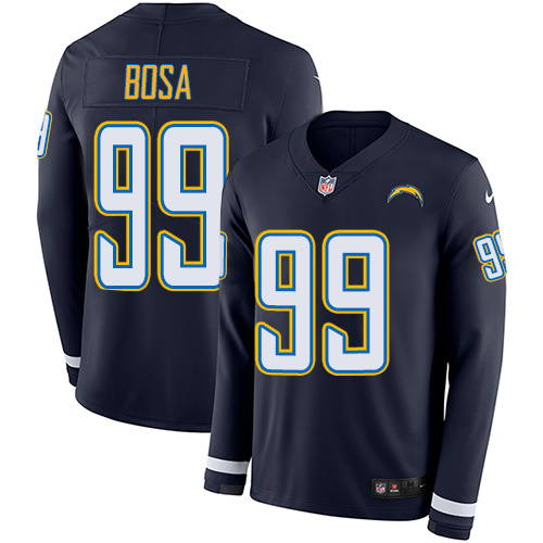 Nike Chargers #99 Joey Bosa Navy Blue Team Color Men's Stitched NFL Limited Therma Long Sleeve Jersey