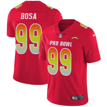 Nike Chargers #99 Joey Bosa Red Men's Stitched NFL Limited AFC 2018 Pro Bowl Jersey Nike Chargers #99 Joey Bosa Red Men's Stitched NFL Limited AFC 2018 Pro Bowl Jersey