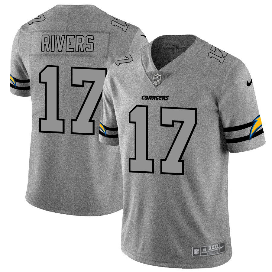 Nike Chargers 17 Philip Rivers 2019 Gray Gridiron Gray Vapor Untouchable Limited Jersey Nike Chargers 17 Philip Rivers 2019 Gray Gridiron Gray Vapor Untouchable Limited Jersey