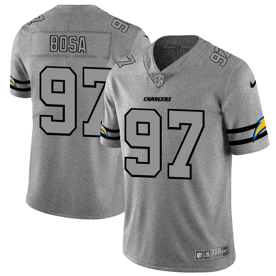 Nike Chargers 97 Joey Bosa 2019 Gray Gridiron Gray Vapor Untouchable Limited Jersey Nike Chargers 97 Joey Bosa 2019 Gray Gridiron Gray Vapor Untouchable Limited Jersey