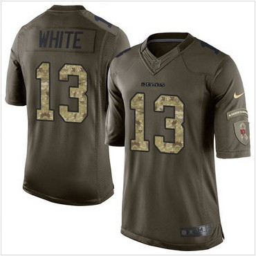 Nike Chicago Bears #13 Kevin White Green Men's Stitched NFL Limited Salute to Service Jersey Nike Chicago Bears #13 Kevin White Green Men's Stitched NFL Limited Salute to Service Jersey