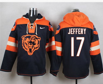 Nike Chicago Bears #17 Alshon Jeffery Navy Blue Player Pullover NFL Hoodie