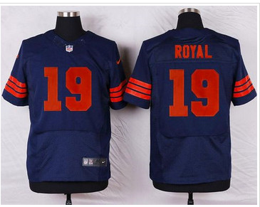 Nike Chicago Bears #19 Eddie Royal Navy Blue 1940s Throwback Men's Stitched NFL Elite Jersey Nike Chicago Bears #19 Eddie Royal Navy Blue 1940s Throwback Men's Stitched NFL Elite Jersey