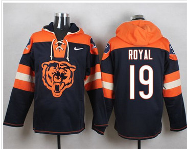 Nike Chicago Bears #19 Eddie Royal Navy Blue Player Pullover NFL Hoodie Nike Chicago Bears #19 Eddie Royal Navy Blue Player Pullover NFL Hoodie
