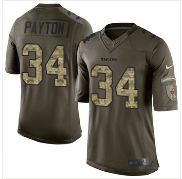 Nike Chicago Bears #34 Walter Payton Green Men's Stitched NFL Limited Salute to Service Jersey Nike Chicago Bears #34 Walter Payton Green Men's Stitched NFL Limited Salute to Service Jersey