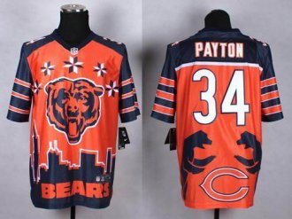 Nike Chicago Bears #34 Walter Payton Orange NFL Elite Noble Fashion Jersey Nike Chicago Bears #34 Walter Payton Orange NFL Elite Noble Fashion Jersey