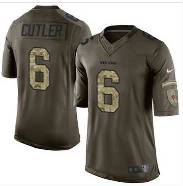 Nike Chicago Bears #6 Jay Cutler Green Men's Stitched NFLSalute Salute to Service Jersey Nike Chicago Bears #6 Jay Cutler Green Men's Stitched NFLSalute Salute to Service Jersey