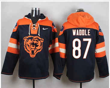 Nike Chicago Bears #87 Tom Waddle Navy Blue Player Pullover NFL Hoodie Nike Chicago Bears #87 Tom Waddle Navy Blue Player Pullover NFL Hoodie