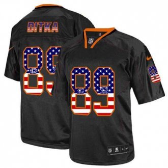 Nike Chicago Bears #89 Mike Ditka Black NFL Elite USA Flag Fashion Jersey Nike Chicago Bears #89 Mike Ditka Black NFL Elite USA Flag Fashion Jersey