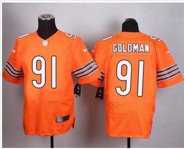 Nike Chicago Bears #91 Eddie Goldman Orange Alternate Men's Stitched NFL Elite Jersey Nike Chicago Bears #91 Eddie Goldman Orange Alternate Men's Stitched NFL Elite Jersey