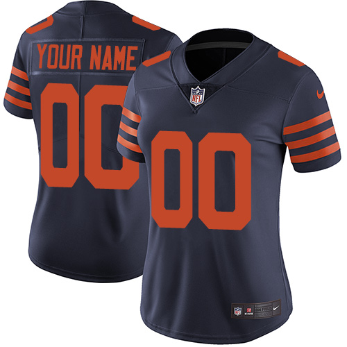 Nike Chicago Bears  Elite Navy Blue Alternate Women's Jersey NFL Vapor Untouchable Customized jerseys