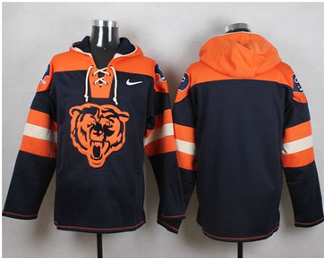 Nike Chicago Bears Blank Navy Blue Player Pullover NFL Hoodie Nike Chicago Bears Blank Navy Blue Player Pullover NFL Hoodie