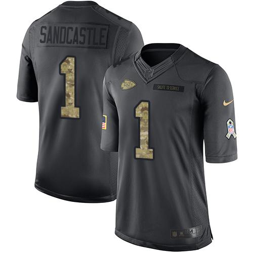 Nike Chiefs #1 Leon Sandcastle Black Men's Stitched NFL Limited 2016 Salute to Service Jersey Nike Chiefs #1 Leon Sandcastle Black Men's Stitched NFL Limited 2016 Salute to Service Jersey
