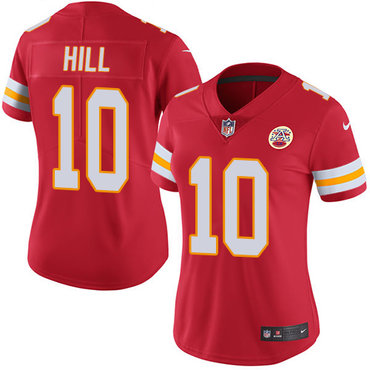 Nike Chiefs #10 Tyreek Hill Red Women's Stitched NFL Limited Rush Jersey