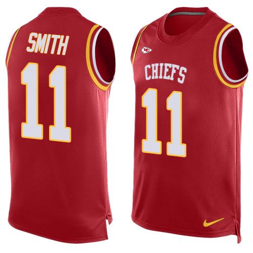 Nike Chiefs #11 Alex Smith Red Team Color Men's Stitched NFL Limited Tank Top Jersey Nike Chiefs #11 Alex Smith Red Team Color Men's Stitched NFL Limited Tank Top Jersey