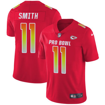Nike Chiefs #11 Alex Smith Red Youth Stitched NFL Limited AFC 2018 Pro Bowl Jersey Nike Chiefs #11 Alex Smith Red Youth Stitched NFL Limited AFC 2018 Pro Bowl Jersey