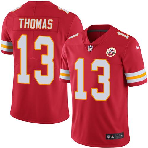 Nike Chiefs #13 De'Anthony Thomas Red Team Color Men's Stitched NFL Vapor Untouchable Limited Jersey Nike Chiefs #13 De'Anthony Thomas Red Team Color Men's Stitched NFL Vapor Untouchable Limited Jersey